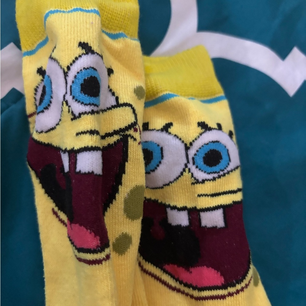 Yellow Cartoon Character Socks